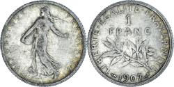 World Coins - Coin, France, Semeuse, Franc, 1907, Paris, , Silver, KM:844.1