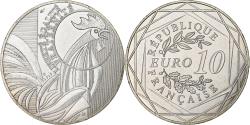 World Coins - France, 10 Euro, Coq, 2015, Monnaie de Paris, Silver,