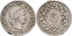 World Coins - Switzerland, 5 Rappen, 1919, Bern, Nickel, , KM:26b