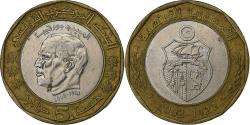 World Coins - Tunisia, 5 Dinars, 2002/AH1423, Bi-Metallic, , KM:444