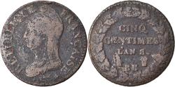 World Coins - Coin, France, Dupré, 5 Centimes, AN 8/5, Strasbourg, , Bronze