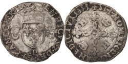 World Coins - Coin, France, Douzain aux croissants, 1555, Dijon, , Billon