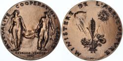 World Coins - France, Medal, Mutualité - Coopération - Crédit, 1992, Corbin, Ministère de