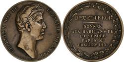 World Coins - France, Medal, Charles X, Médaille offerte aux Vendéens, n.d., Bronze, Dubois