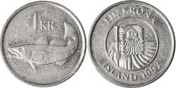 World Coins - Coin, Iceland, Krona, 1992