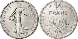 World Coins - France, 1/2 Franc, Semeuse, 1974, Monnaie de Paris, série FDC, Nickel
