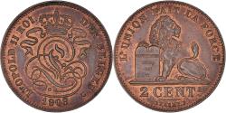World Coins - Coin, Belgium, Leopold II, 2 Centimes, 1909, Brussels, , Copper, KM:35.1