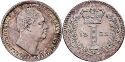 World Coins - United Kingdom, William IV, 1 Penny, Maundy, 1832, London, Prooflike, Silver