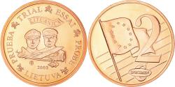 World Coins - Lithuania, Fantasy euro patterns, 2 Euro Cent, 2003, , Bi-Metallic