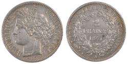 World Coins - Coin, France, Cérès, 2 Francs, 1871, Paris, , Silver, Gadoury:530