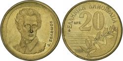 World Coins - Greece, 20 Drachmes, 2000, Aluminum-Bronze, , KM:154