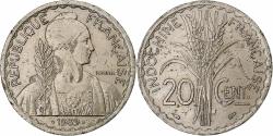 World Coins - French Indochina, 20 Centimes, 1939, Paris, non-magnetic, Copper-nickel