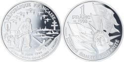World Coins - France, Normandy Invasion, Franc, 1993, Paris, Proof, , Silver, KM:1014