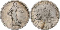 World Coins - France, Franc, Semeuse, 1903, Paris, Silver, , Gadoury:467, KM:844.1