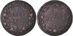 World Coins - Coin, Switzerland, 1/2 Batzen, 1799, Bern, , Billon, KM:A6