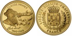 World Coins - France, Medal, Peinture, Claude Monet, Copper Gilt,