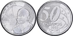 World Coins - Brazil, 50 Centavos, 2003, Stainless Steel, , KM:651a