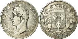 World Coins - Coin, France, Charles X, 5 Francs, 1827, Lille, , Silver, KM:728.13