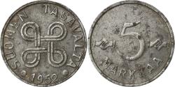 World Coins - Finland, 5 Markkaa, 1952, Iron, , KM:37