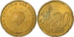 World Coins - Netherlands, 20 Euro Cent, 2004, Utrecht, Nordic gold,