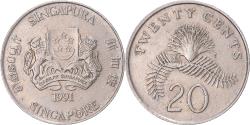 World Coins - Coin, Singapore, 20 Cents, 1991