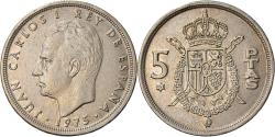 World Coins - Coin, Spain, Juan Carlos I, 5 Pesetas, 1975 (76), , Copper-nickel
