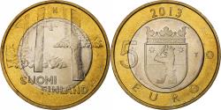 World Coins - Finland, 5 Euro, Sammallahdenkmäki, 2013, Vantaa, Bi-Metallic,