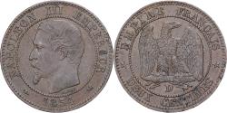 World Coins - France, Napoleon III, 2 Centimes, 1854, Lyon, Bronze, , Gadoury:103