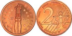 World Coins - Latvia, 2 Euro Cent, Essai, 2004, unofficial private coin, , Copper Plated