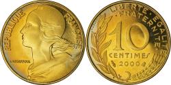 World Coins - Coin, France, Marianne, 10 Centimes, 2000, Paris, Proof / BE,