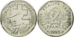 World Coins - Coin, France, Jean Moulin, 2 Francs, 1993, Paris, ESSAI, , Nickel