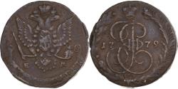 World Coins - Russia, Catherine II, 5 Kopeks, 1779, Ekaterinbourg, Copper,