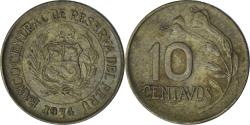 World Coins - Peru, 10 Centavos, 1974