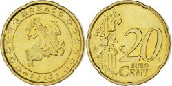 World Coins - Monaco, Rainier III, 20 Euro Cent, 2002, Paris, , Brass, Gadoury:MC176