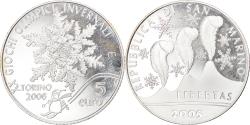 World Coins - San Marino, 5 Euro, Jeux olympiques de Turin, 2006, Rome, Proof,