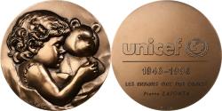 World Coins - France, Medal, Unicef, les enfants ont des droits, 1996, Bronze, Arlaud
