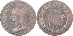 World Coins - Coin, France, Dupré, 5 Centimes, Metz, , Copper, Gadoury:126/126a