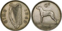 World Coins - IRELAND REPUBLIC, 6 Pence, 1949, Copper-nickel, , KM:13a