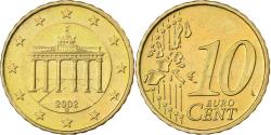 World Coins - Germany, 10 Euro Cent, 2002, Karlsruhe, Nordic gold,