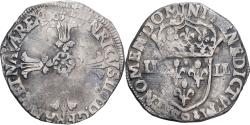 World Coins - Coin, France, Henri IV, 1/4 Ecu, 1605, Rennes, , Silver, Gadoury:597