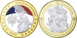 World Coins - France, Medal, Les Piliers de la république, Liberté, 2010, Copper Gilt