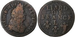 World Coins - France, Louis XIV, Liard, 1698, Bayonne, Copper, , Gadoury:81