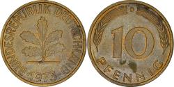 World Coins - Coin, GERMANY - FEDERAL REPUBLIC, 10 Pfennig, 1973, Munich, , Brass