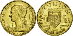 World Coins - Coin, Réunion, 20 Francs, 1955, , Aluminum-Bronze, KM:E7, Lecompte:87