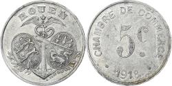 World Coins - France, Chambre de commerce de Rouen, 5 Centimes, 1918, , Aluminium