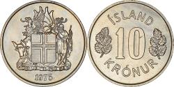 World Coins - Coin, Iceland, 10 Kronur, 1975, , Copper-nickel, KM:15