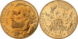 World Coins - France, 10 Francs, Gambetta, 1982, Monnaie de Paris, série FDC, Copper-nickel