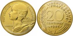 World Coins - Coin, France, Marianne, 20 Centimes, 1983, Paris, série FDC,