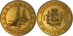 World Coins - France, Euro du Havre, Pont de Normandie, 1996, Brass,