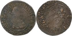 World Coins - France, Ardennes, Charles II, Double Tournois, 1639, Charleville, Copper
